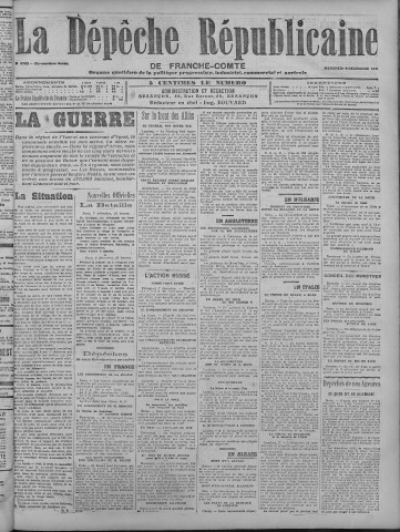 09/12/1914 - La Dépêche républicaine de Franche-Comté [Texte imprimé]