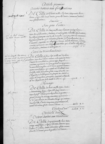 Comptes de la Ville de Besançon, recettes et dépenses, Compte de Pierre Bourdarye (1778)