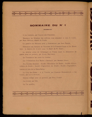07/1919 - Franche-Comté et Monts-Jura [Texte imprimé]
