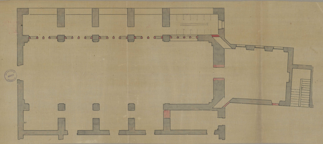 École de garçons, création dans l'ancien couvent des Petits Carmes : dossiers de marché, soumission (1864-1866) ; travaux : délibérations du conseil municipal, correspondance (1906-1927).