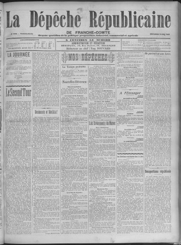 13/05/1908 - La Dépêche républicaine de Franche-Comté [Texte imprimé]