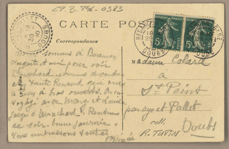 Besançon - Fêtes Présidentielles des 13, 14 et 15 Août 1910 - Rue de la République - Les Casernes . [image fixe] , Paris : I P. M Paris, 1904/1910