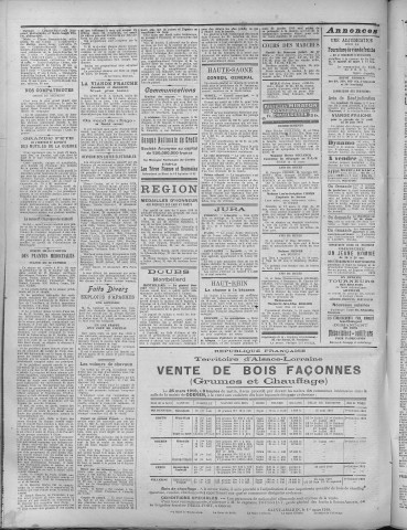 18/03/1919 - La Dépêche républicaine de Franche-Comté [Texte imprimé]