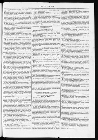 30/10/1849 - Le Franc-comtois - Journal de Besançon et des trois départements