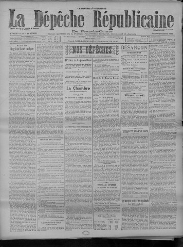 06/12/1923 - La Dépêche républicaine de Franche-Comté [Texte imprimé]