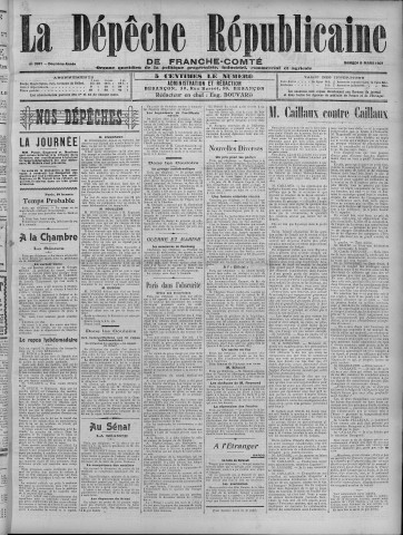 09/03/1907 - La Dépêche républicaine de Franche-Comté [Texte imprimé]