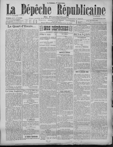 20/10/1924 - La Dépêche républicaine de Franche-Comté [Texte imprimé]