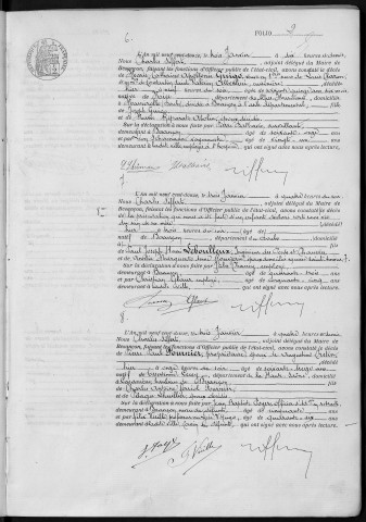 Registre des décès, 1912