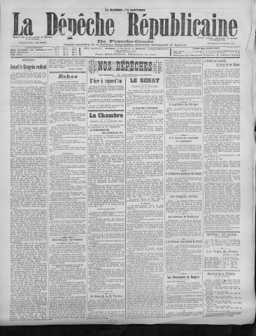 28/10/1921 - La Dépêche républicaine de Franche-Comté [Texte imprimé]