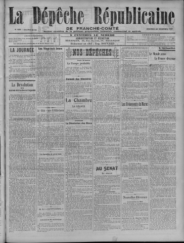 20/12/1907 - La Dépêche républicaine de Franche-Comté [Texte imprimé]