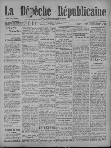 12/04/1920 - La Dépêche républicaine de Franche-Comté [Texte imprimé]