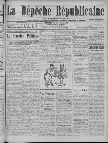 25/10/1908 - La Dépêche républicaine de Franche-Comté [Texte imprimé]