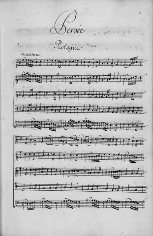 Persée tragédie mise en musique par monsieur de Lully en 1682 et achevé de copier par Ferré le 8 fev.er [février] 1728 [Musique manuscrite]