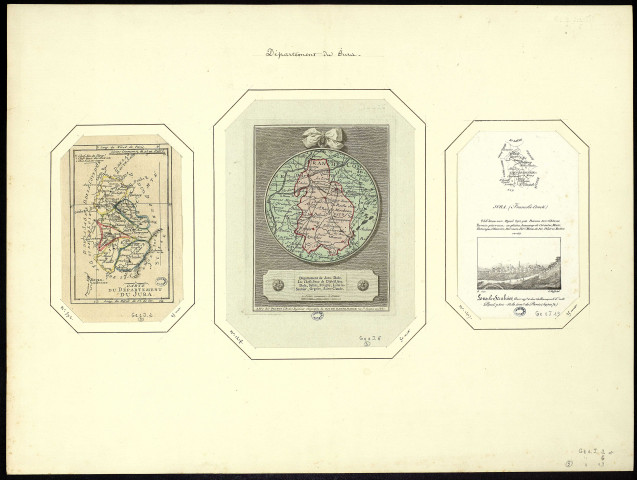 Carte du département du Jura. Lieues communes de 25 au degré 15. [Document cartographique] , 1775/1800