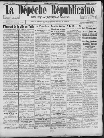 20/01/1931 - La Dépêche républicaine de Franche-Comté [Texte imprimé]