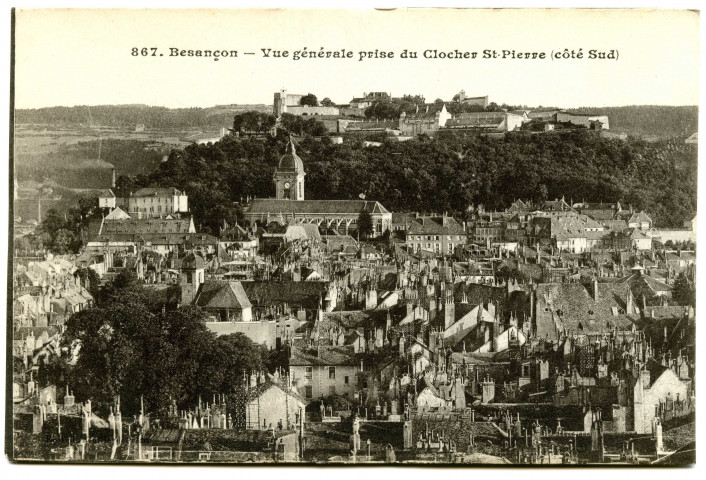 Besançon - Vue générale prise du Clocher de St-Pierre (côté Sud) [image fixe] , 1904/1910