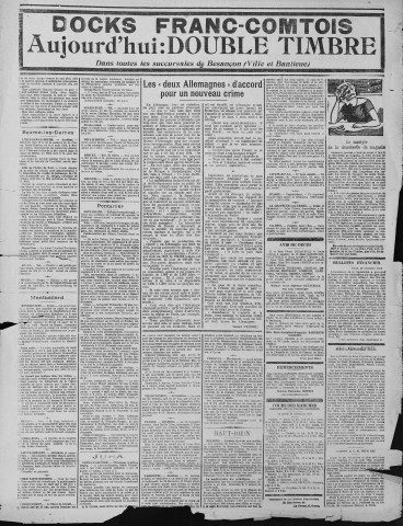 31/12/1924 - La Dépêche républicaine de Franche-Comté [Texte imprimé]
