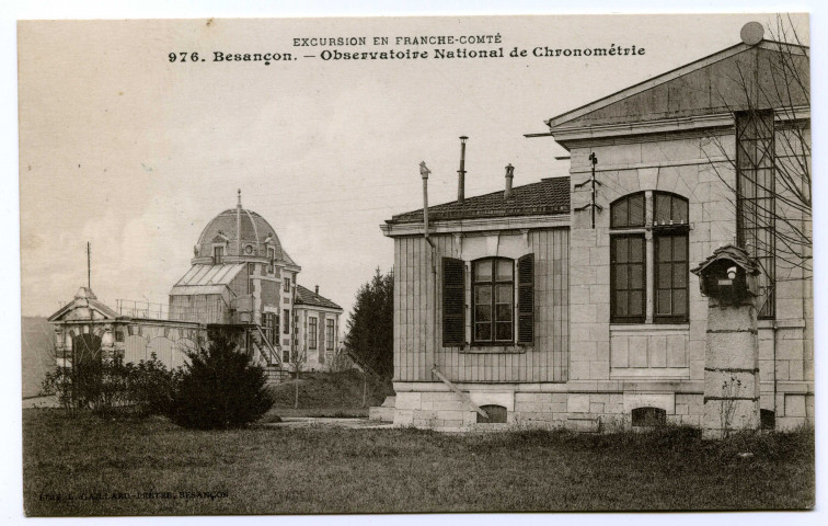 Besançon - Besançon - Observatoire National de Chronométrie. [image fixe] , Besançon : Edit.Gaillard-Prêtre Besançon., 1912/1930