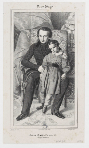 Victor Hugo [image fixe] / de Châtillon , Paris : publié par Psyché, Journal de modes, passage Saulnier, 11 ; Imp. d'Aubert et de Junca, 1835/1840
