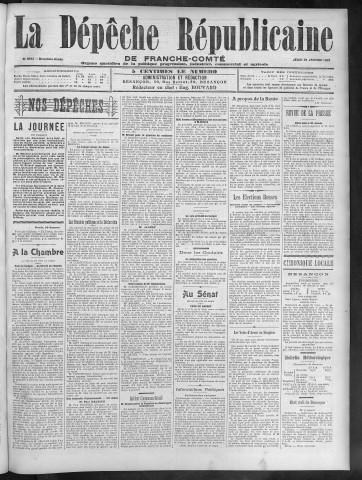 31/01/1907 - La Dépêche républicaine de Franche-Comté [Texte imprimé]