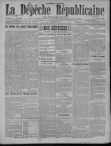 23/07/1923 - La Dépêche républicaine de Franche-Comté [Texte imprimé]