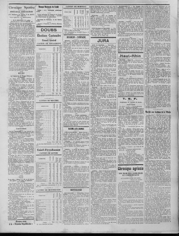 23/10/1931 - La Dépêche républicaine de Franche-Comté [Texte imprimé]