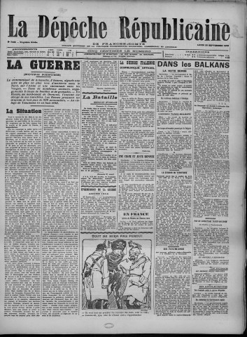 20/09/1915 - La Dépêche républicaine de Franche-Comté [Texte imprimé]