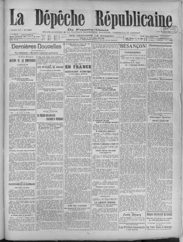 24/03/1919 - La Dépêche républicaine de Franche-Comté [Texte imprimé]