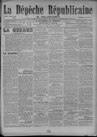 27/01/1915 - La Dépêche républicaine de Franche-Comté [Texte imprimé]