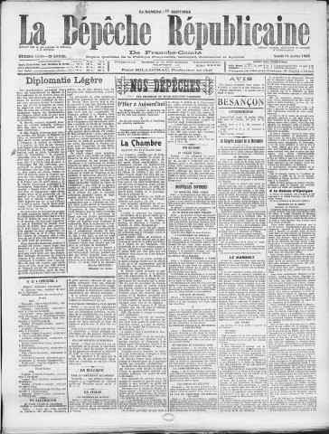 14/07/1924 - La Dépêche républicaine de Franche-Comté [Texte imprimé]