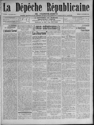 11/10/1913 - La Dépêche républicaine de Franche-Comté [Texte imprimé]