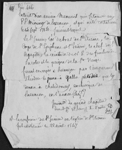 Ms Duvernoy 77 - « Chartes relatives au comté de Bourgogne. Affaires ecclésiastiques »