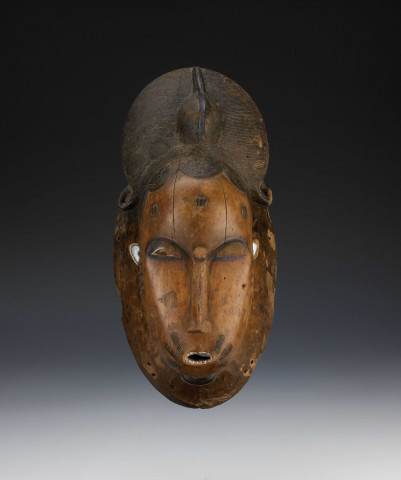 Masque portait ou Masque Kpan (Goli) - masque Baoulé, Côte d’Ivoiremasque féminin