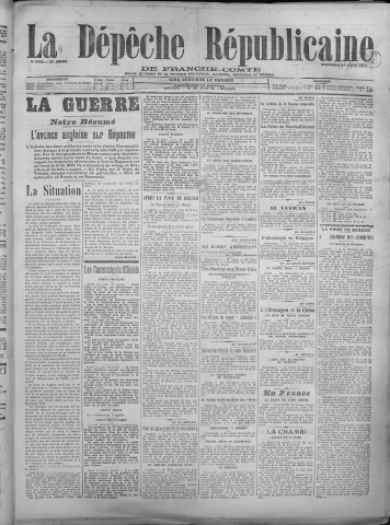 14/03/1917 - La Dépêche républicaine de Franche-Comté [Texte imprimé]