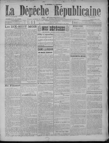 12/03/1923 - La Dépêche républicaine de Franche-Comté [Texte imprimé]