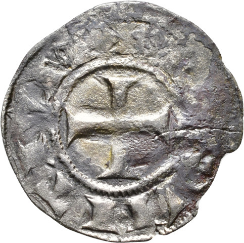 874.1.77.2 - pièce de monnaie ; monnaie (2) ; fragment (5) ; denier estevenant
