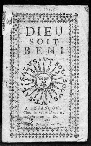 1787 - Dieu soit béni [Texte imprimé]