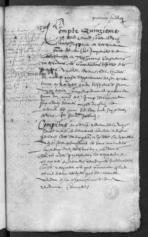 Comptes de la Ville de Besançon, recettes et dépenses, Compte de Claude Cabet (1er juin 1600 - 31 mai 1601)