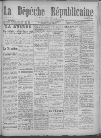 20/04/1918 - La Dépêche républicaine de Franche-Comté [Texte imprimé]