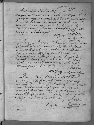 Registre des Hôpitaux : Hôpital Bellevaux
Décès d' hommes et de femmes (3 janvier 1786 - 23 décembre 1791)