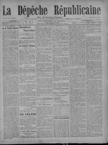 16/04/1920 - La Dépêche républicaine de Franche-Comté [Texte imprimé]