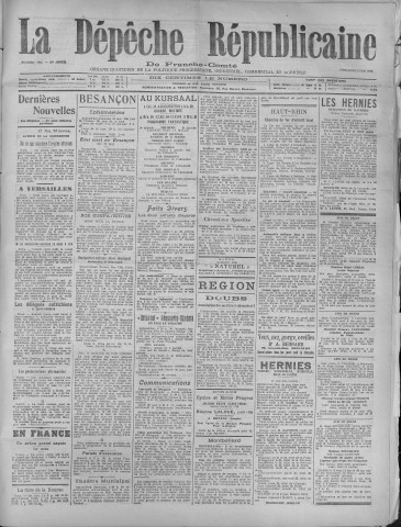 18/05/1919 - La Dépêche républicaine de Franche-Comté [Texte imprimé]