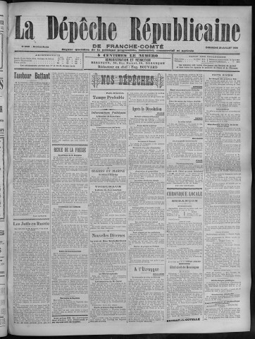 29/07/1906 - La Dépêche républicaine de Franche-Comté [Texte imprimé]