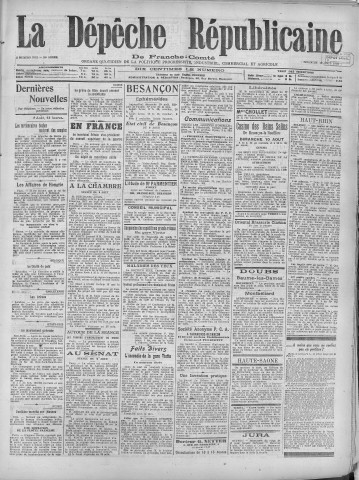 10/08/1919 - La Dépêche républicaine de Franche-Comté [Texte imprimé]