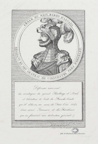 César du Saix, baron d'Arnans [image fixe] / Lith. de Chalandre Fils, à Besançon  ; Rambert à Lons-le-Saunier , Besançon : Chalandre Fils, 1830/1850