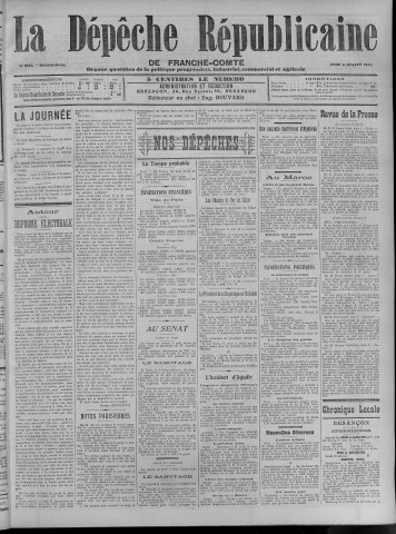 06/07/1911 - La Dépêche républicaine de Franche-Comté [Texte imprimé]