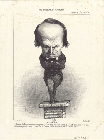 Les représentans représentés. Victor Hugo. [image fixe] / Honoré Daumier  ; Imp.Aubert & Cie 1849