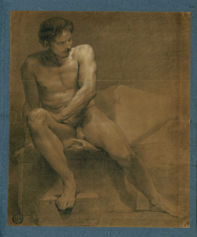 Etude de nu, assis, de face / Charles-François Hutin , [S.l.] : [C.-F. Hutin], 1772
