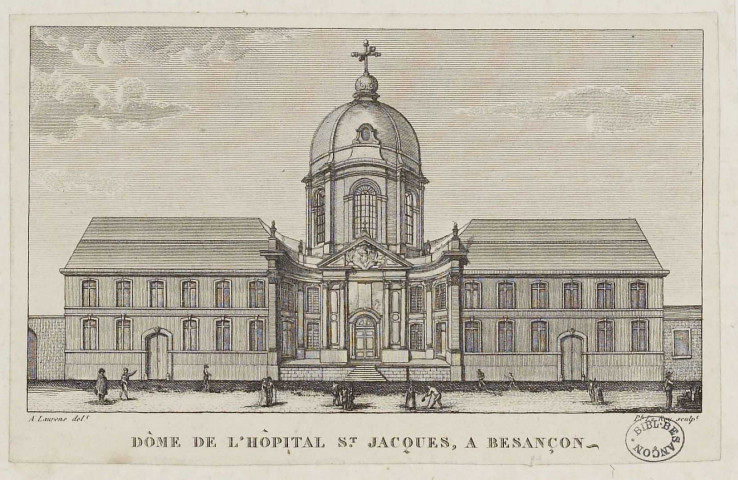 Dôme de l'Hôpital St. Jacques, à Besançon [image fixe] / A. Laurens delt., Ph. Le Roy sculpt , 1700-1799
