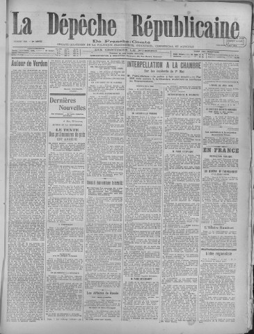 07/05/1919 - La Dépêche républicaine de Franche-Comté [Texte imprimé]